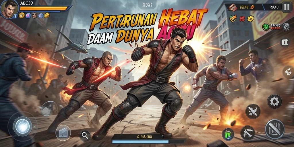 Screenshot menunjukkan aksi seru dan gameplay dinamis di ABC33.