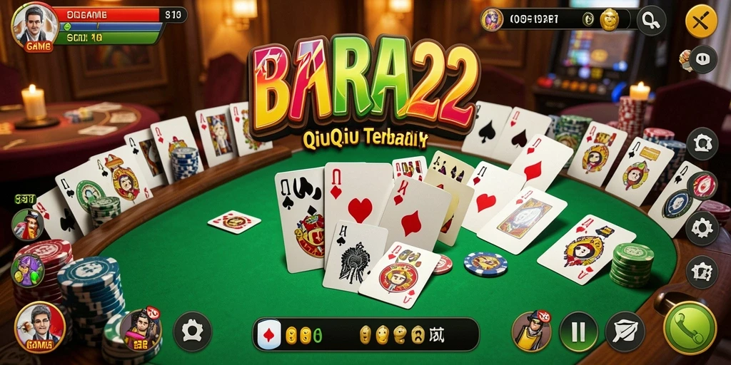 Tampilan menarik gameplay QiuQiu di BARA22.