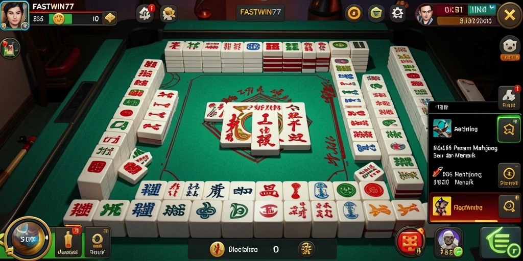 Tampilan menarik dari gameplay FASTWIN77 yang menampilkan Mahjong.