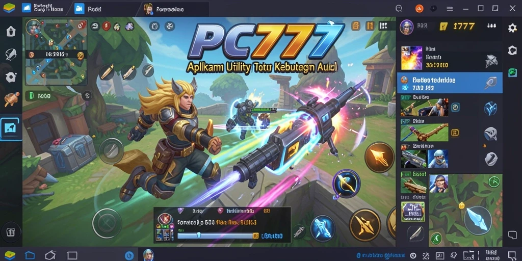 Screenshot utama PC777 menampilkan antarmuka aplikasi Utility yang ramah pengguna.