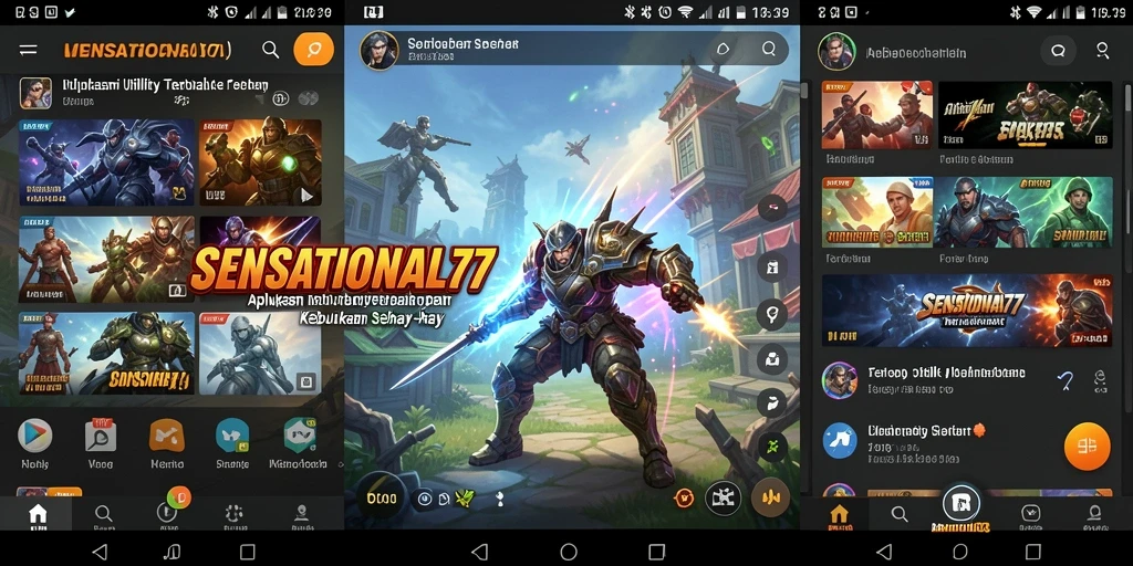 Tampilan antarmuka SENSATIONAL77 yang intuitif dan user-friendly.