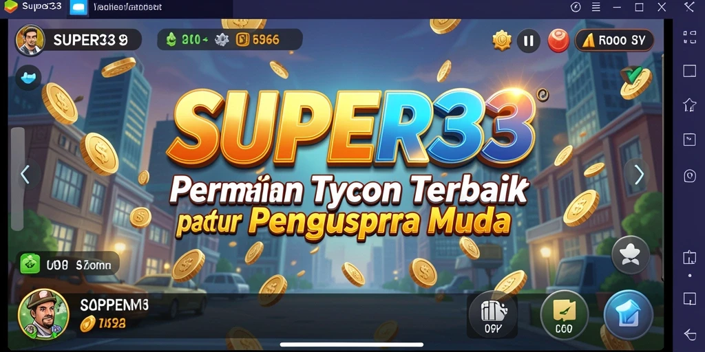 Screenshot gameplay SUPER33 menampilkan strategi bisnis yang seru.