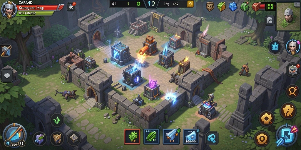 Gameplay seru dengan strategi menara pertahanan di ZARA4D.